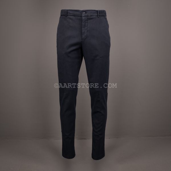 MANU ZIP COTTON LYOCEL CHINO BLU NOTTE