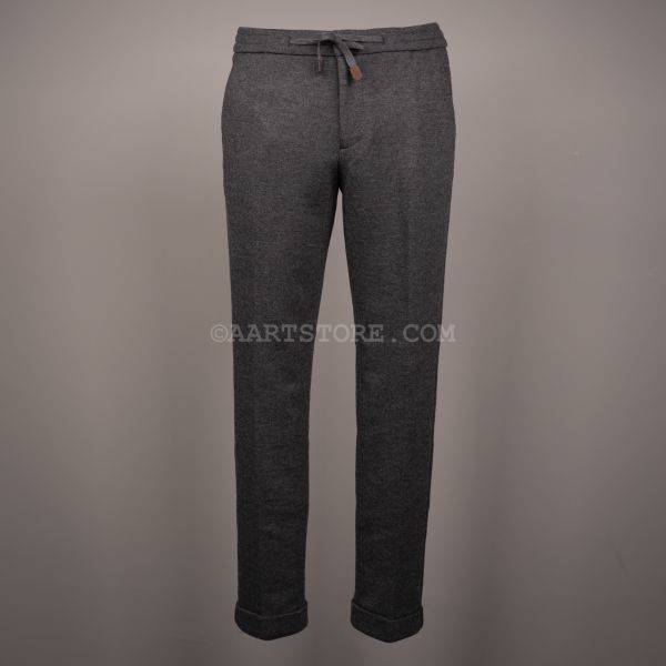 CARACCIOLO ZIP WOOL CASH JERSEY GRIGIO