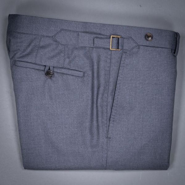 WOOL CANVAS PANT GRIGIO