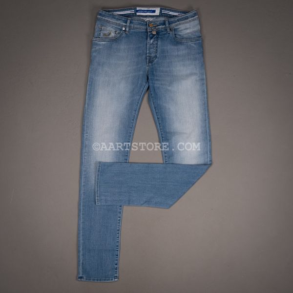 NICK SLIM 3623 FAVO DENIM BLU LAVATO