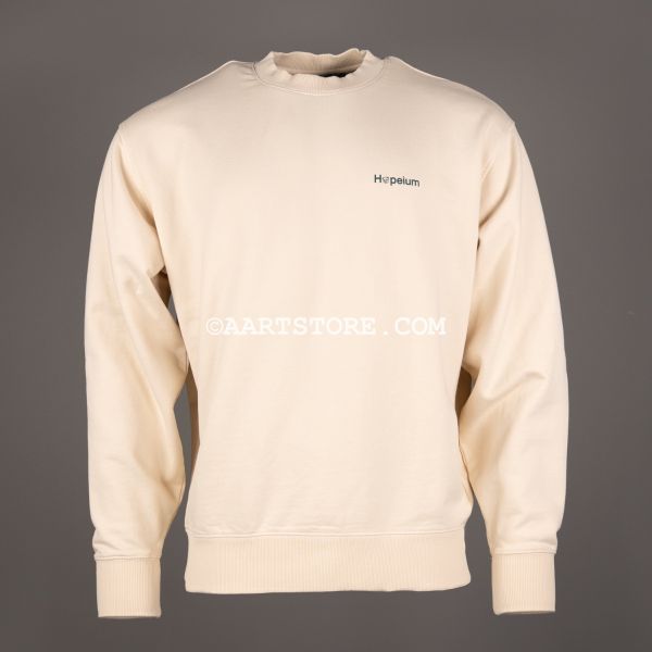 LOGO CREW SWEAT CREAM