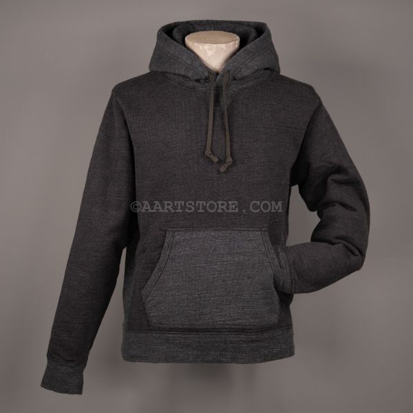 MIXED DENIM HOODY CHARCOAL HEATHER