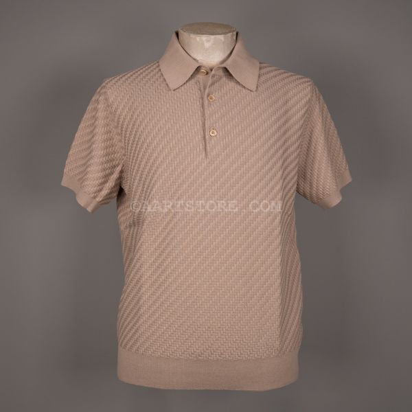 TRAMA SS COT CASH SILK POLO SABBIA