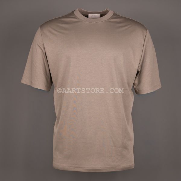 SS T-SHIRT COTTON SILK GRIGIO SABBIA