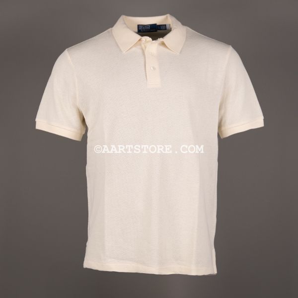 POINTELLE SS COTTON POLO CREAM