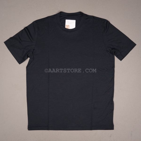JAMES S160 WOOL SS T-SHIRT BLU NOTTE