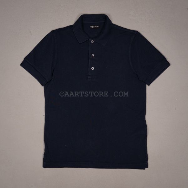LYOCELL COTTON KNIT POLO INCHIOSTRO BLU
