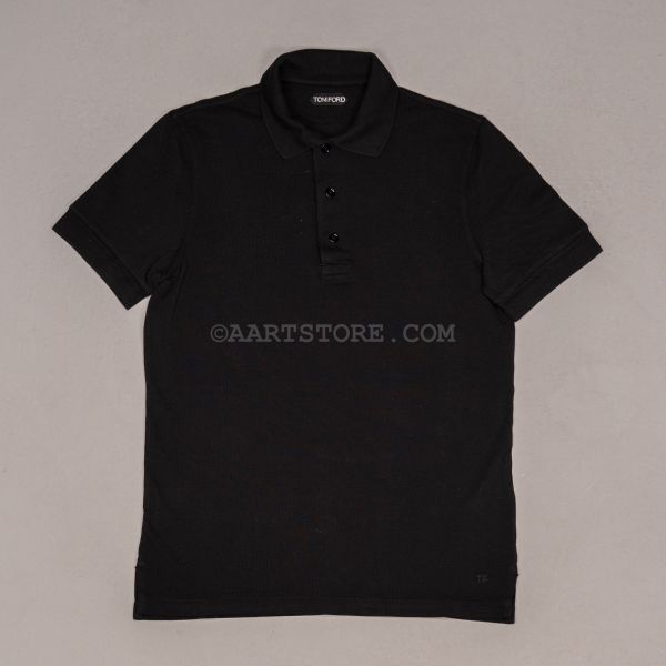LYOCELL COTTON KNIT POLO NERO