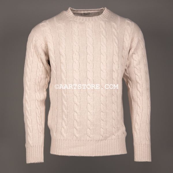 CHIRNSIDE AD PURE CASHMERE CABLE RN SWANSDOWN