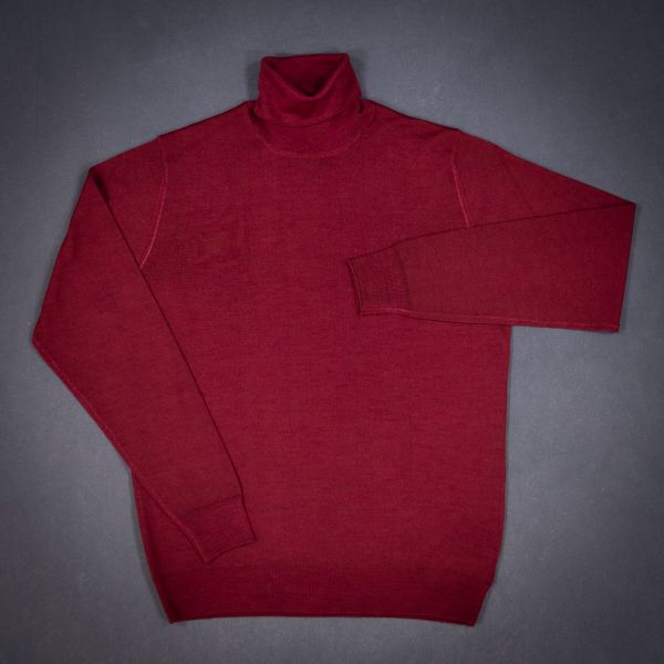 DERBY ROLL NECK MERINO FAST ROSSO DOVE