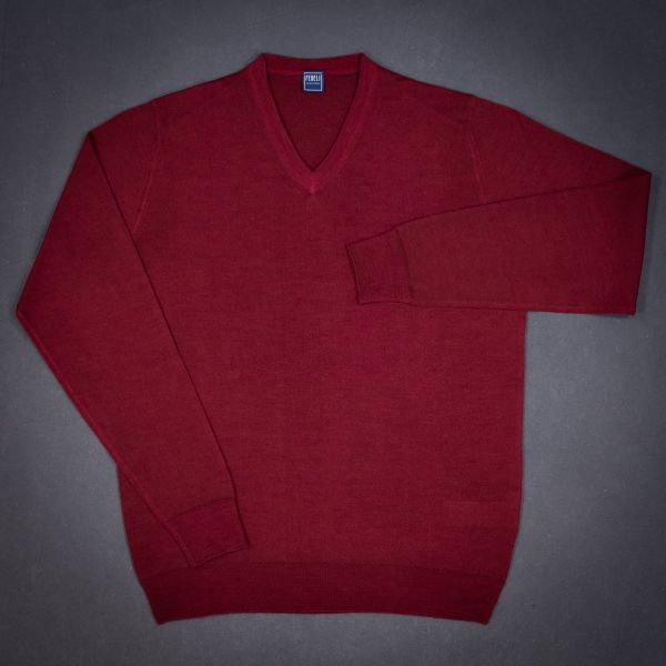 PULL V-NECK MERINO FAST ROSSO DOVE