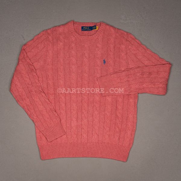 COTTON CABLE CREW SOFT RED