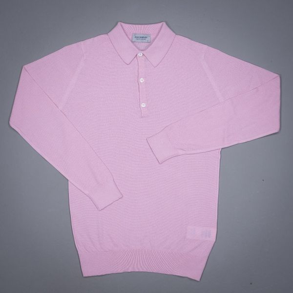 ELSTON PIQUE LS POLOSHIRT CANDY PINK