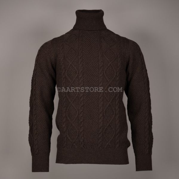 ARAN LAMBSWOOL ROLLNECK EBONY