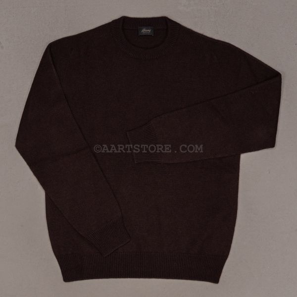 BROSNAN CASHMERE SILK HIVE CREW KNIT ORSO