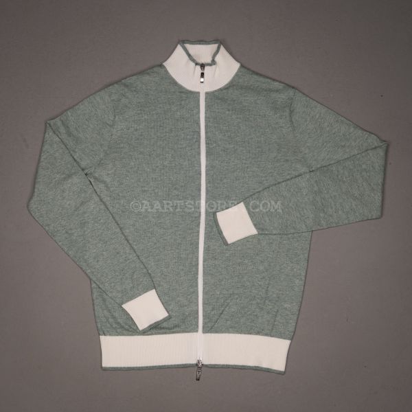 COTTON CASH SPORT FULL ZIP VERDE