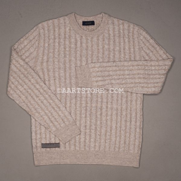 VANISE CABLE KNIT SWEATER BEIGE