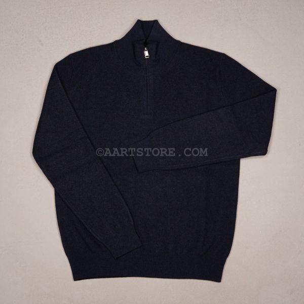 VANISE RIB ZIP CASHMERE KNIT BLUETTE