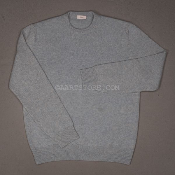CASHMERE OVERDYED RN KNIT AQUA BLUE
