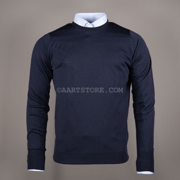 MARCUS PULLOVER MERINO MIDNIGHT