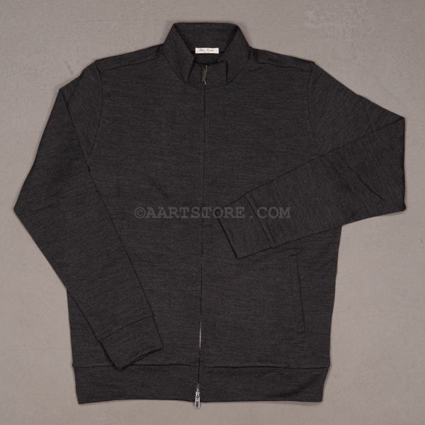 JOSEPH WV350 MERINO FULL ZIP GREY MEL