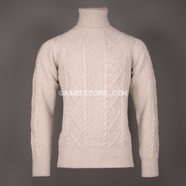 ARAN LAMBSWOOL ROLLNECK CLAY