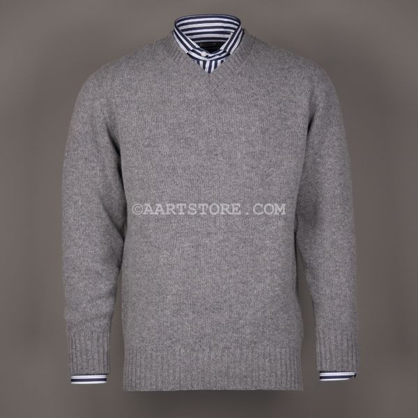 LINCOLN MKII V-NECK BRUSH GEELONG GREY MIX