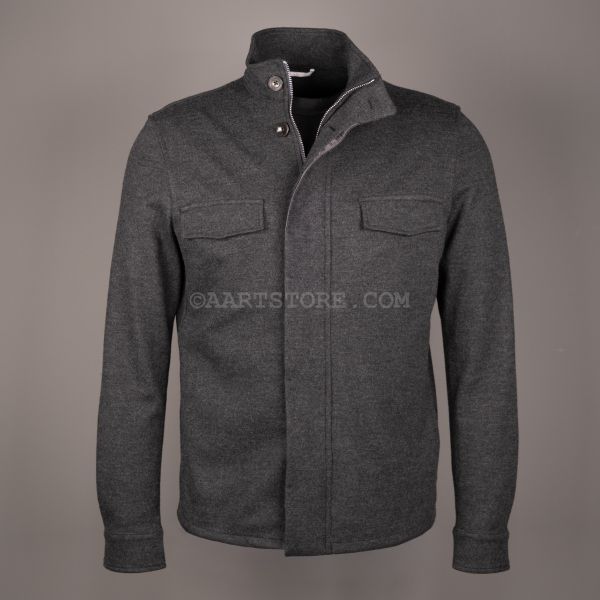 TITAN ZIP JACKET WOOL CASH JERSEY ANTRACITE