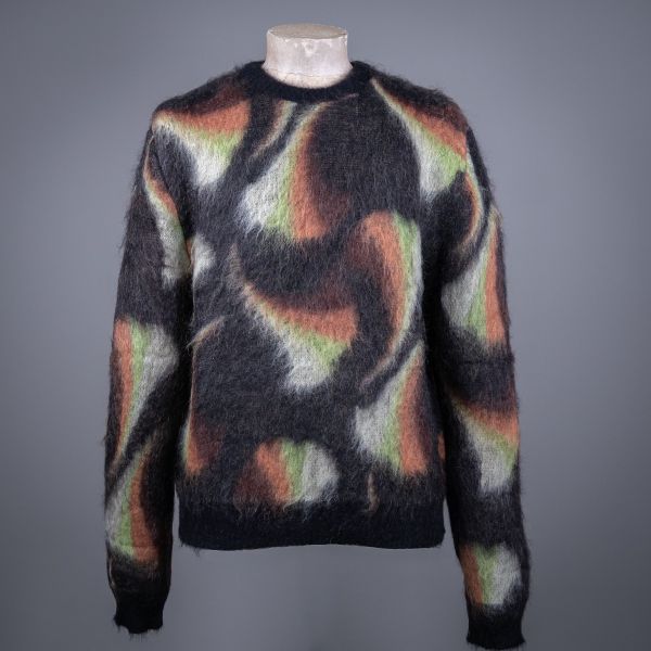 FOGLIAME MOHAIR CREWNECK NERO