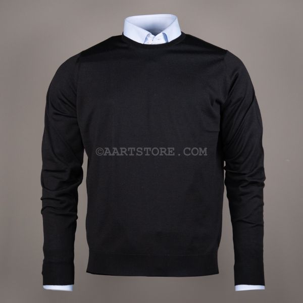 MARCUS PULLOVER MERINO BLACK