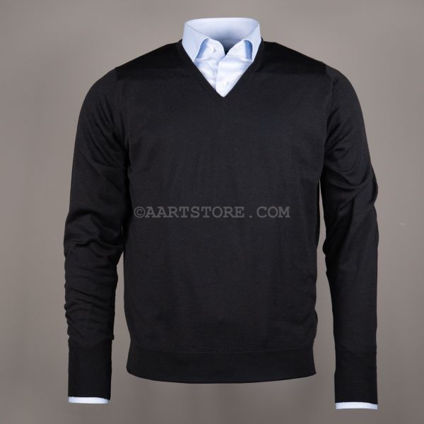BOBBY PULLOVER MERINO BLACK