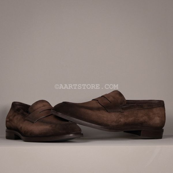 GREGOR SUEDE LOAFER DARK BROWN