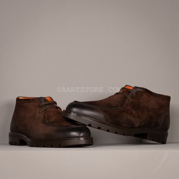 ROCK LC SUEDE ANKLE BOOT DARK BROWN