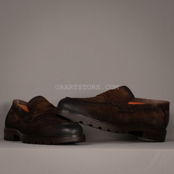 ROCK LC SUEDE LOAFER DARK BROWN