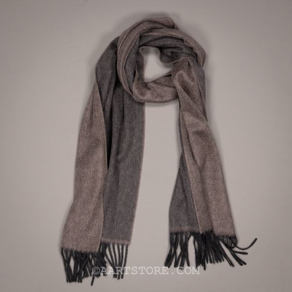 SCIARPA IN CASHMERE MARRONE GRIGIO