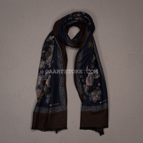 SCIARPA SILK FIORE MARRONE