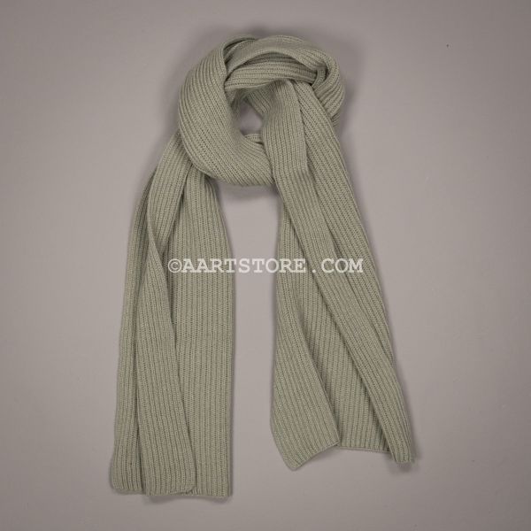 CASHMERE KNITTED SCARF PISTACHIO