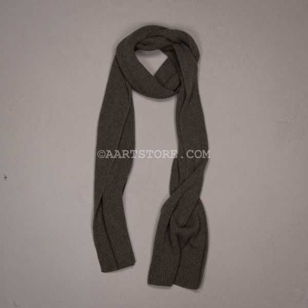RIBBED CASHMERE SCARF LODEN MIX