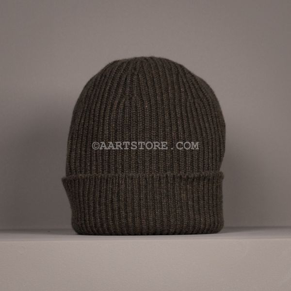 RIBBED CASHMERE HAT LODEN MIX