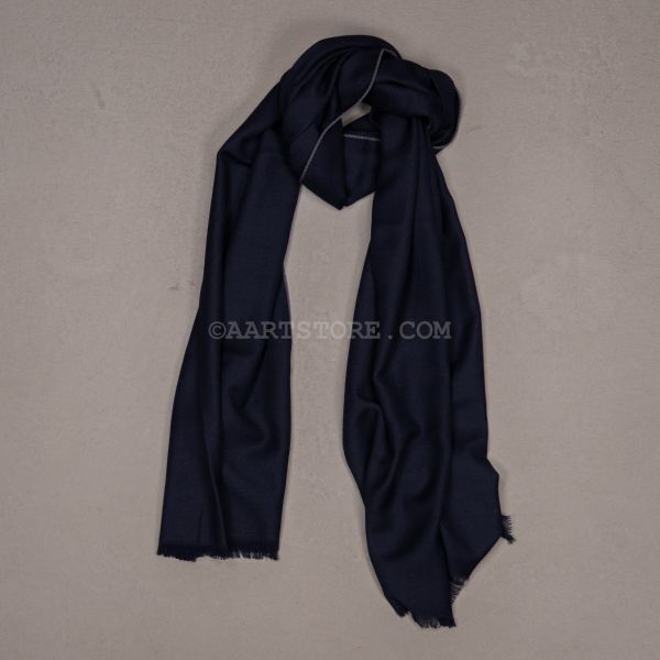 HAND ROLLED SCARF BLU NOTTE