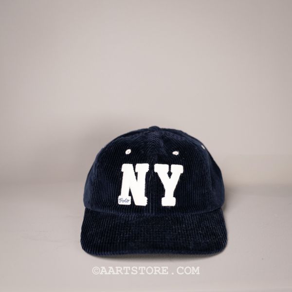 NY CORD BASEBALL CAP NEW NAVY