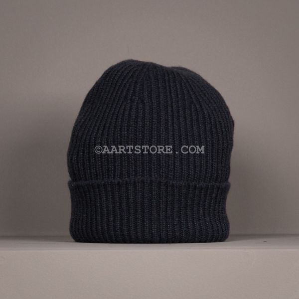 RIBBED CASHMERE HAT ASTRAKHAN