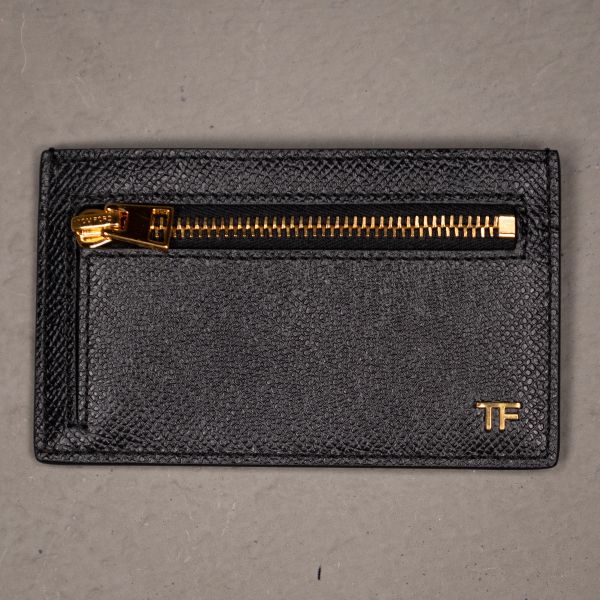 GRAIN LEATHER CARDHOLDER NERO