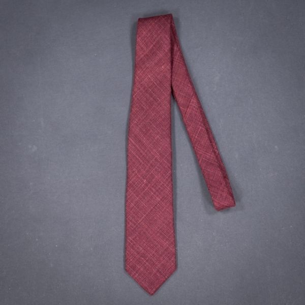 WOVEN SHANTUNG TIE RED